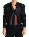 Dolce & Gabbana Embroidered Silk Blend Foliage Jacket