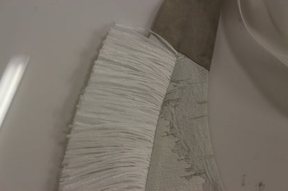 Arzu Kaprol White Lashes Open Back Vest Jacket