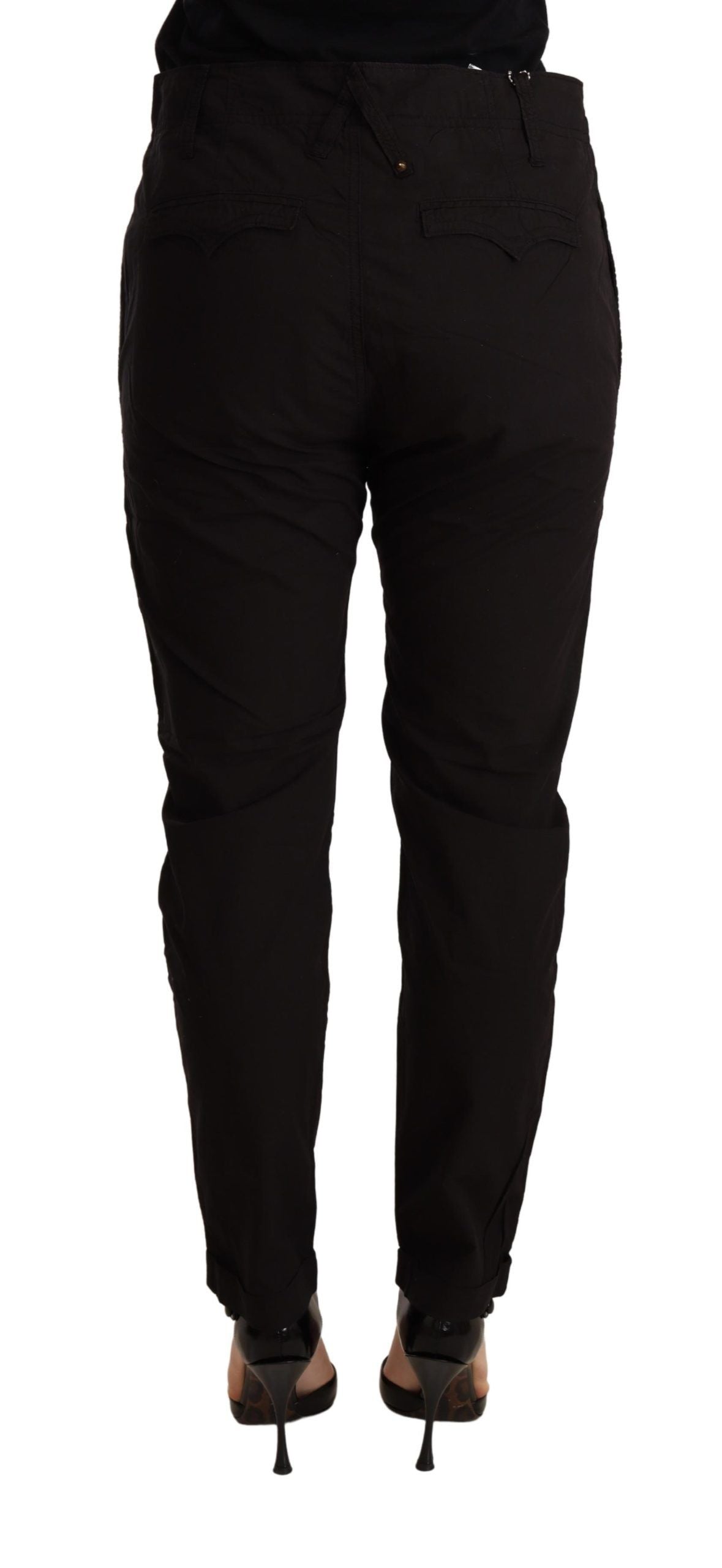 CYCLE Elegant Black Baggy Cotton Pants