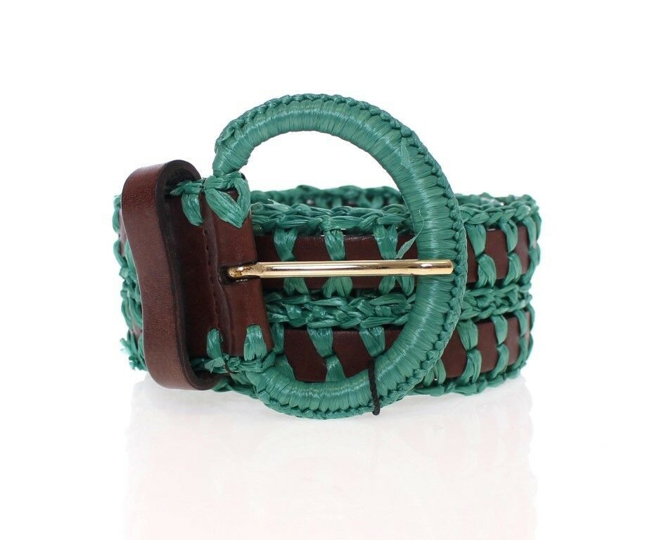 Dolce & Gabbana Enchanting Corset-Style Woven Raffia Belt