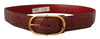 Dolce & Gabbana Elegant Red Snakeskin Leather Belt