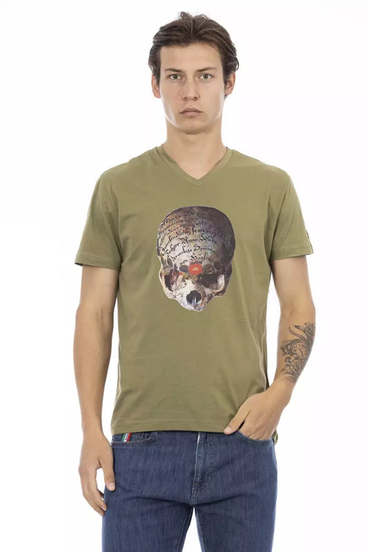 Trussardi Action Green Cotton Mens T-Shirt