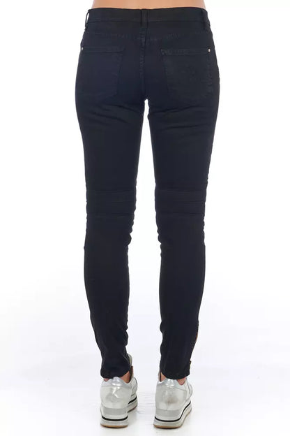 Frankie Morello Black Cotton Pant