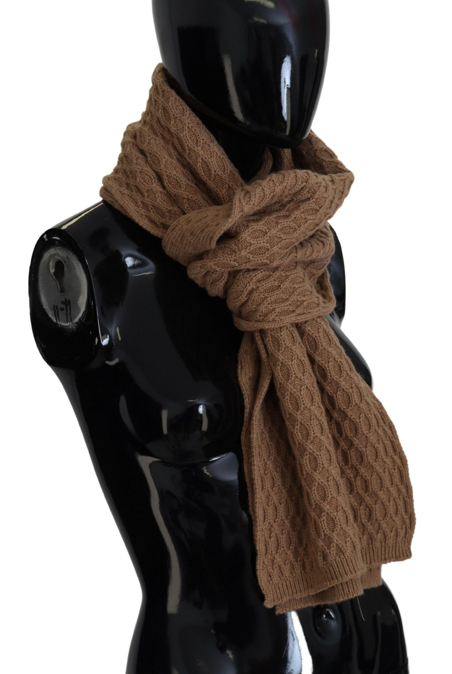 Dolce & Gabbana Elegant Dark Brown Knitted Scarf