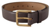 Dolce & Gabbana Elegant Engraved Buckle Leather Belt