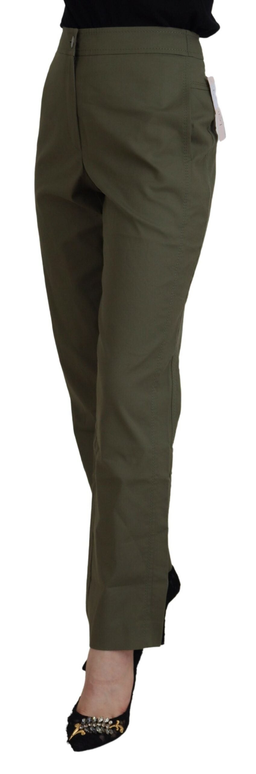 LAUREL Elegant Tapered Green Pants - Chic Everyday Wear