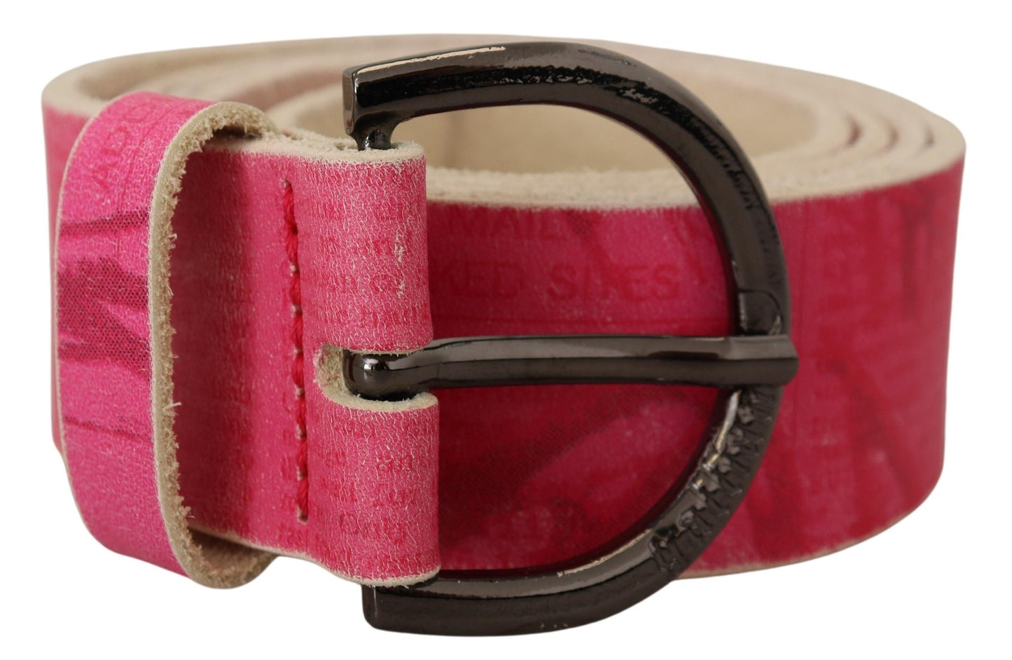 John Galliano Elegant Pink Leather Fashion Belt