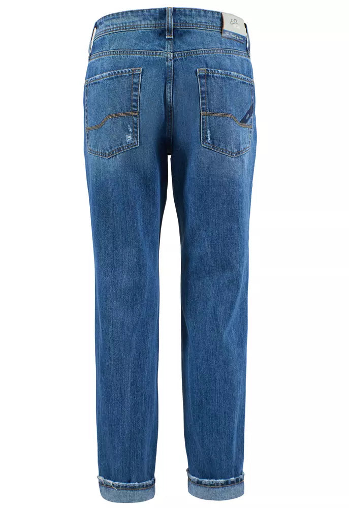 Yes Zee Blue Cotton Men Jeans