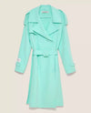 Hinnominate Elegant Light Blue Double-Breasted Trench Coat