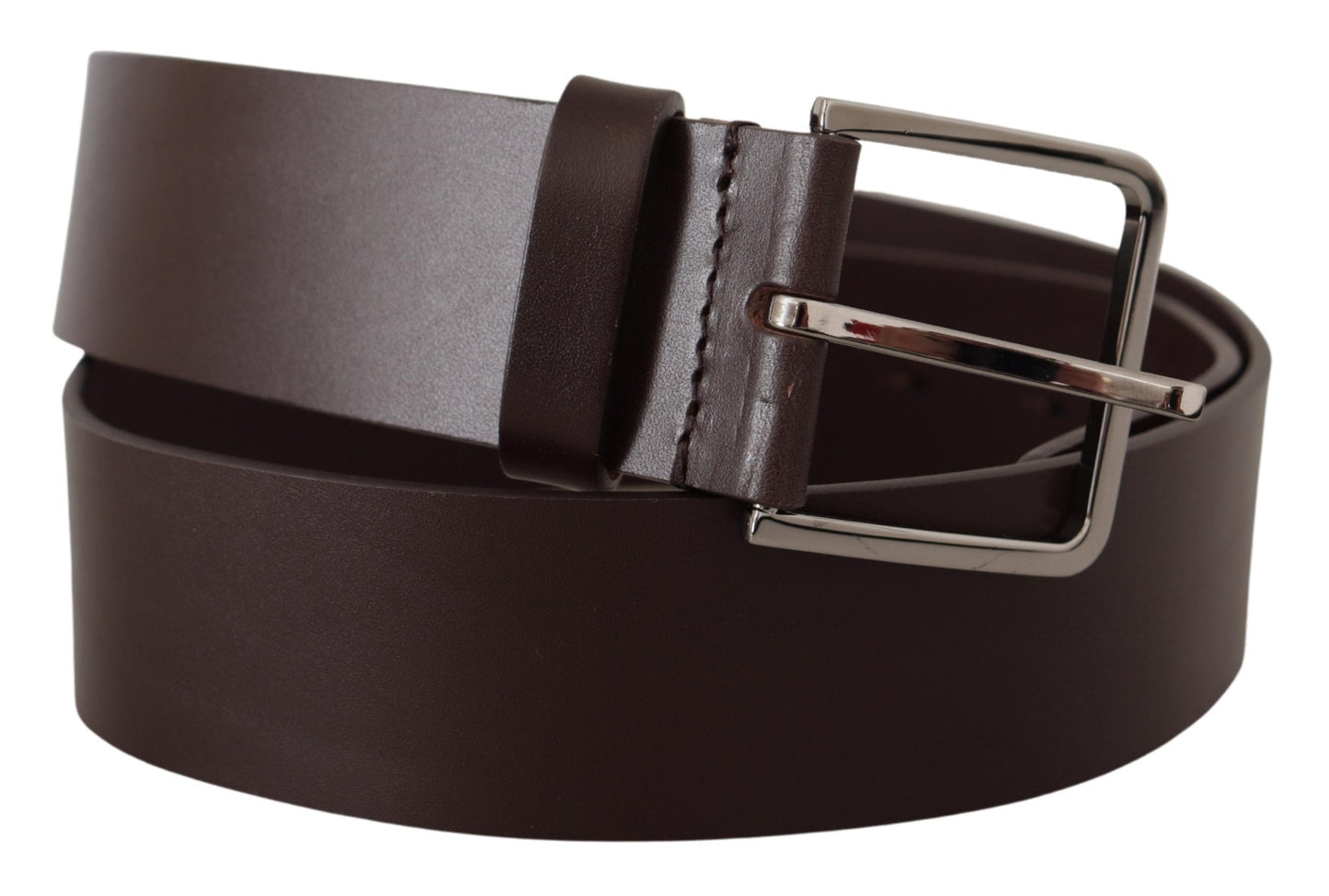 Dolce & Gabbana Elegant Dark Brown Leather Belt