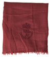 Dolce & Gabbana Luxury Cashmere Silk Men's Maroon Scarf