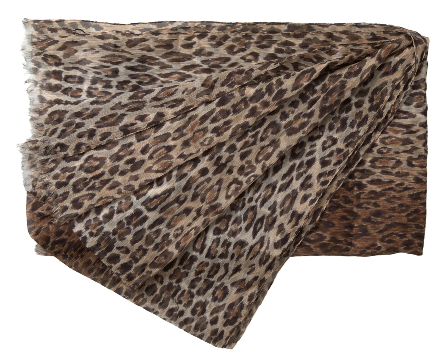 Dolce & Gabbana Elegant Silk Neck Wrap Scarf in Luxurious Brown