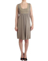 Roccobarocco Studded Sheath Knee-Length Dress in Beige