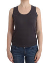 John Galliano Elegant Sleeveless Brown Knit Top