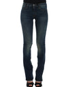 Costume National Chic Blue Straight Leg Designer Jeans