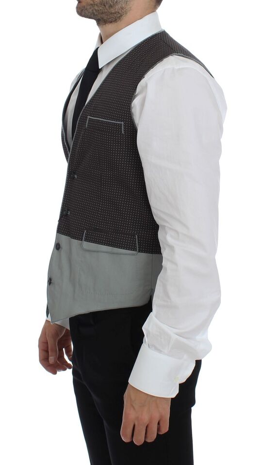 Dolce & Gabbana Elegant Gray Cotton Dress Vest