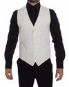 Dolce & Gabbana Elegant White Cotton Silk Dress Vest