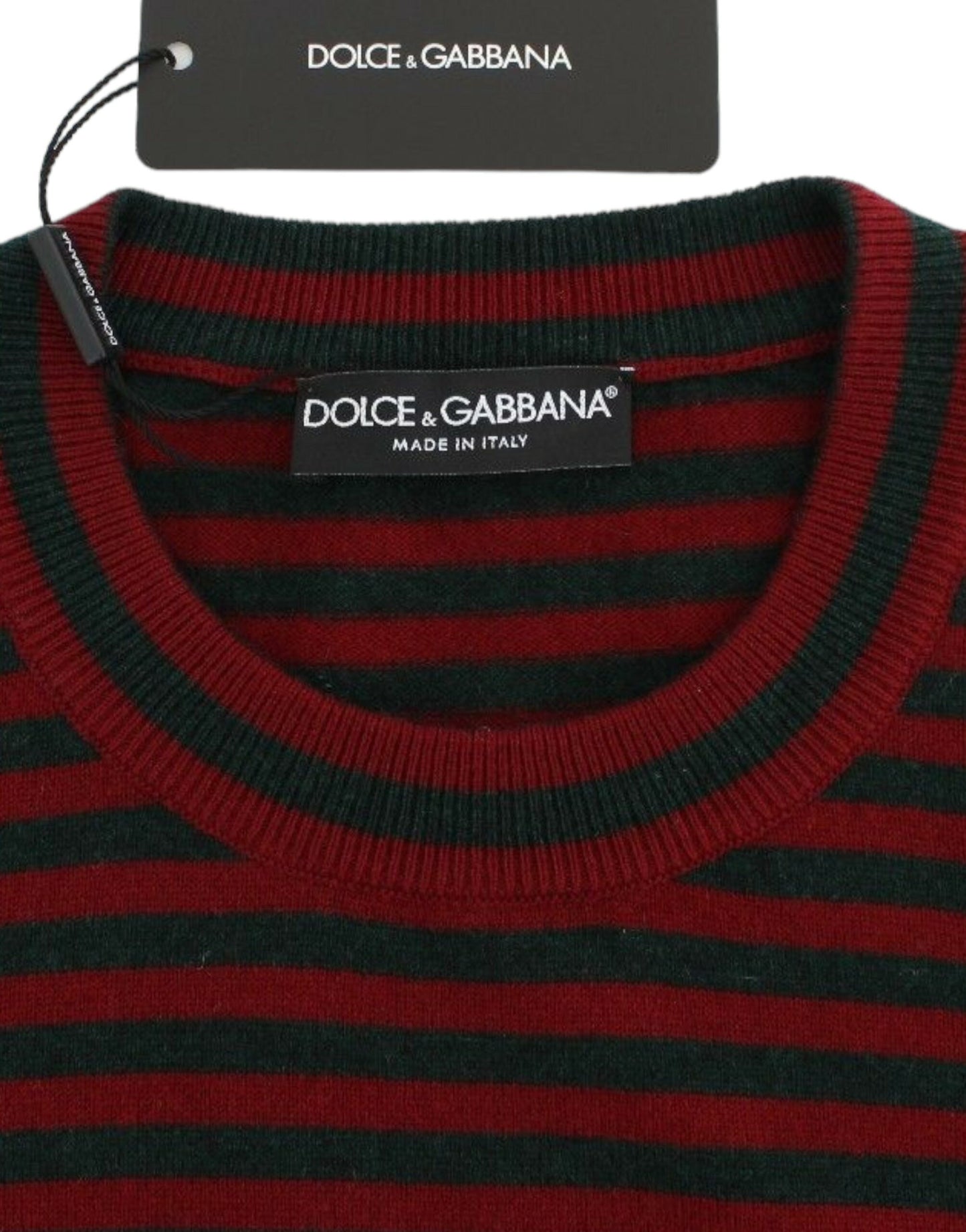 Dolce & Gabbana Elegant Striped Cashmere Crewneck Sweater