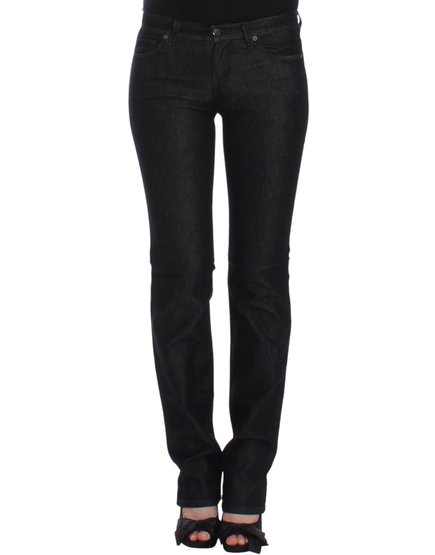 Ermanno Scervino Chic Black Slim Skinny Jeans