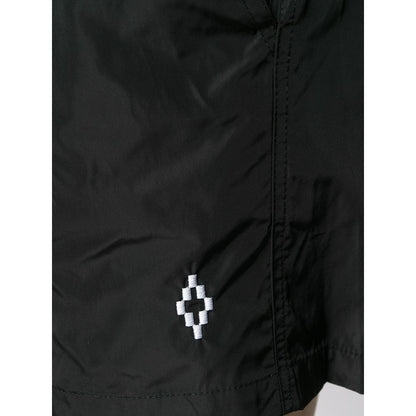 Marcelo Burlon Black Polyamide Men's Swimwear Boxer