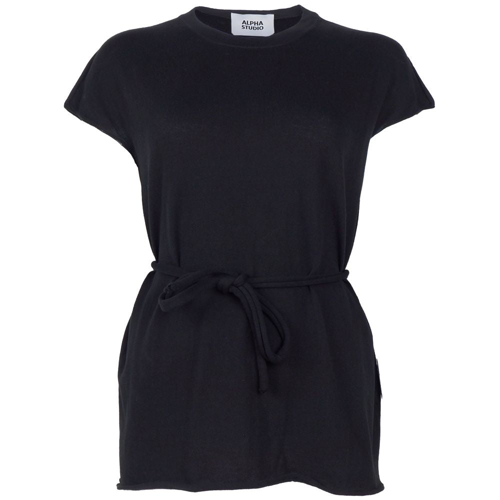 Alpha Studio Black Cotton Dress