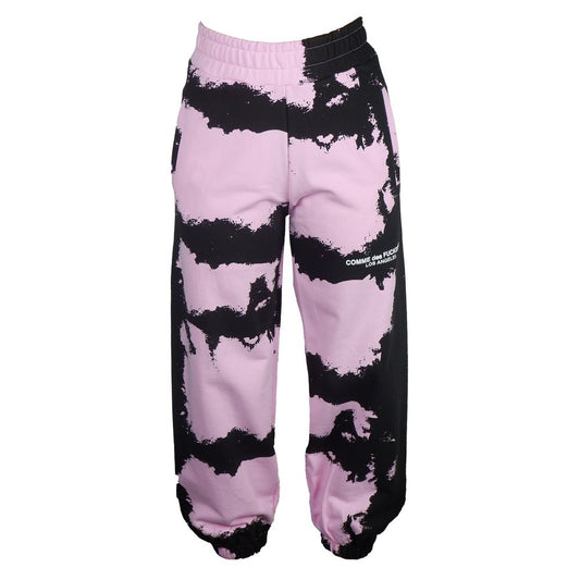 Pantaloni de trening roz din bumbac pentru femei Comme Des Fuckdown