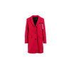 Love Moschino Chic Pink Woolen Coat with Logo Details