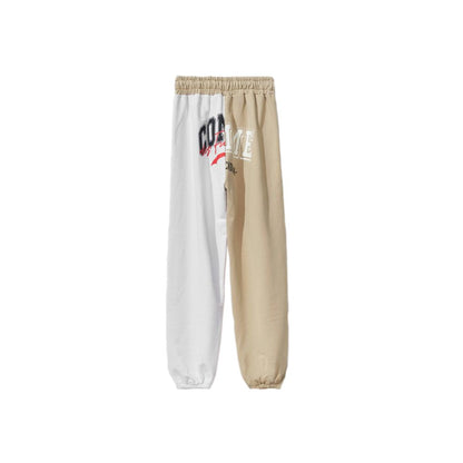 Pantaloni de trening bej din bumbac Comme Des Fuckdown pentru femei