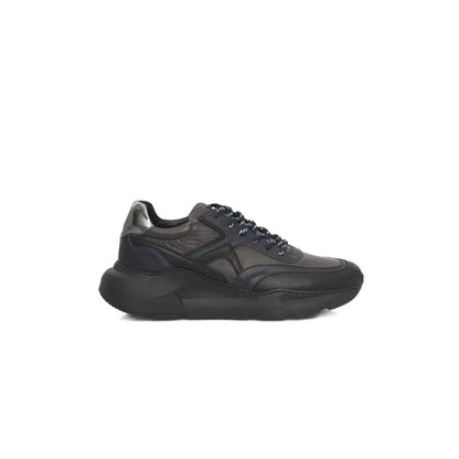 Cerruti 1881 Blue Cowhide Men Sneaker