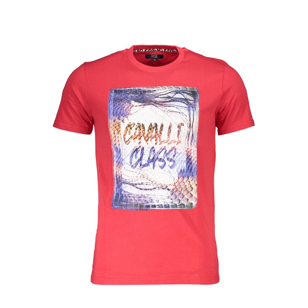 Cavalli Class Red Cotton T-Shirt