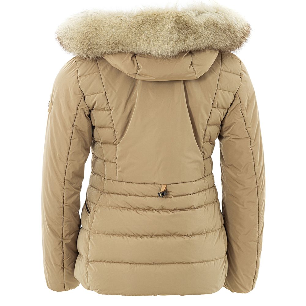 Peuterey Elegant Beige Polyester Jacket for Women