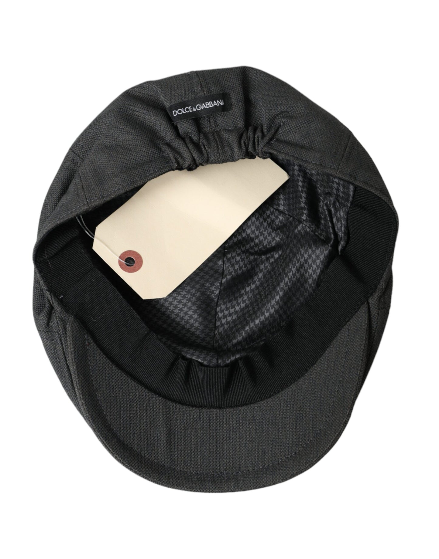 Dolce & Gabbana Dark Gray Nylon Cloth Newsboy Hat Men