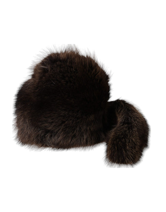 Dolce & Gabbana Women Brown Raccoon Fur Bucket Hat