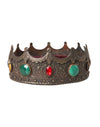 Dolce & Gabbana Bronze Brass Multicolor Crystal Crown Tiara Hat