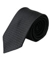 Dolce & Gabbana Black STAFF Patterned Cotton Adjustable Men Tie