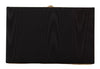 Dolce & Gabbana Black Silk Gold Frame Clutch Evening Party Purse Bag