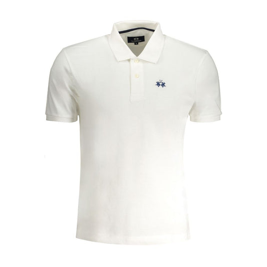 La Martina White Cotton Polo Shirt