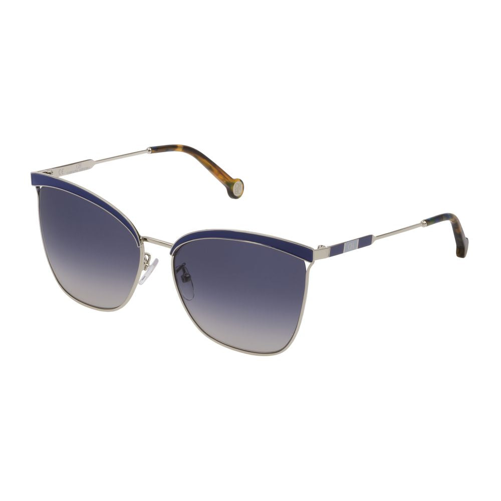 Carolina Herrera Silver Metal Sunglasses