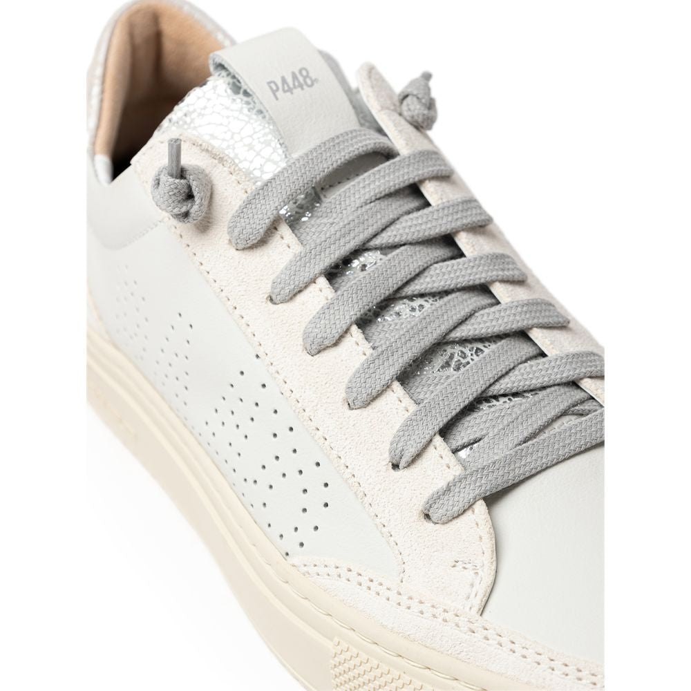 P448 White Leather Sneaker