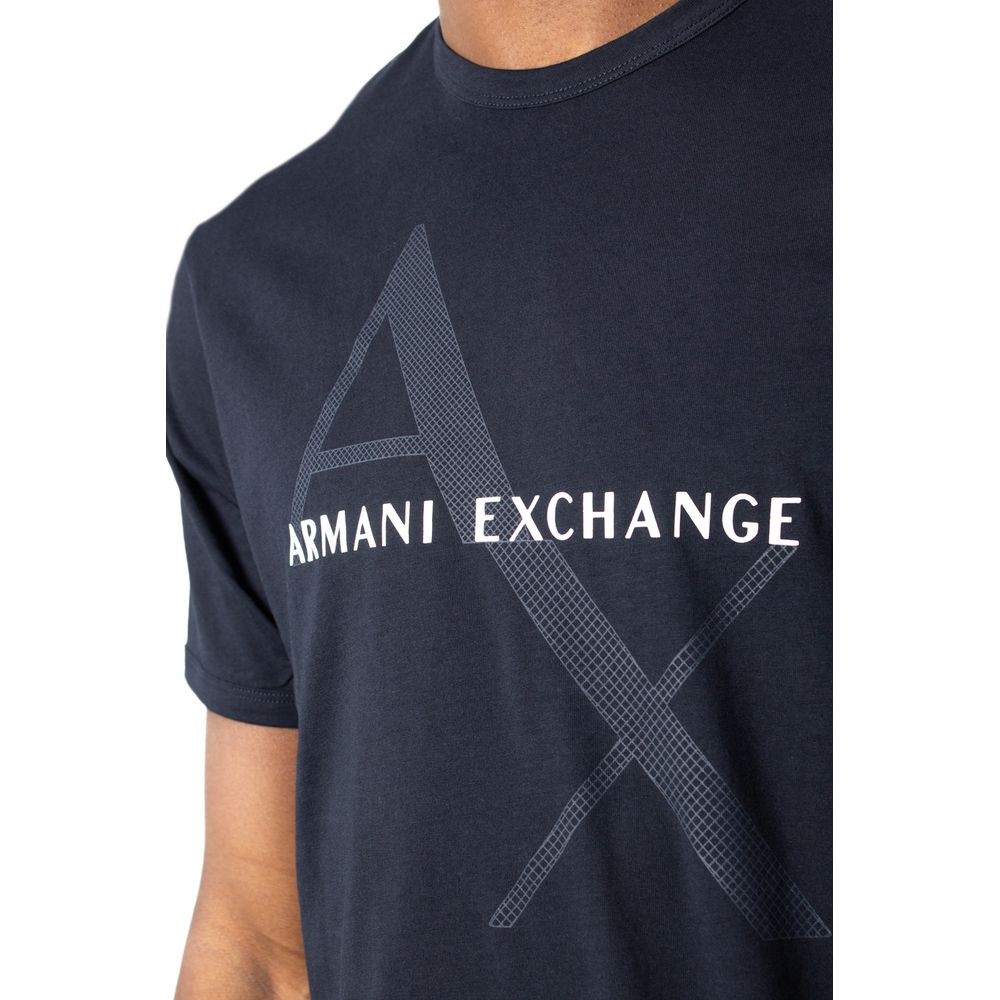 Armani Exchange Blue Cotton T-Shirt