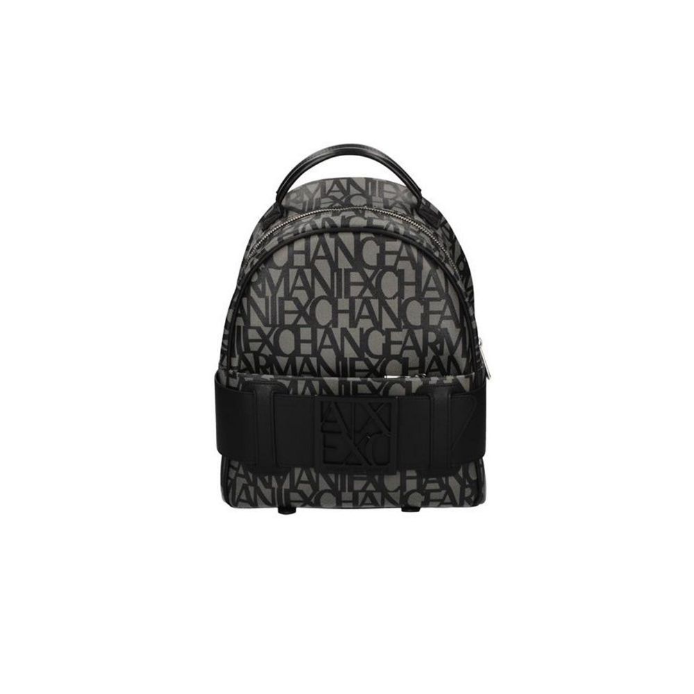 Armani Exchange Black Cotton Backpack