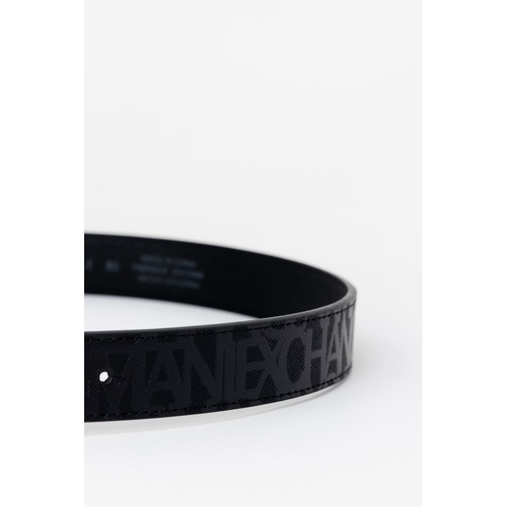 Armani Exchange Black Polyester Belt