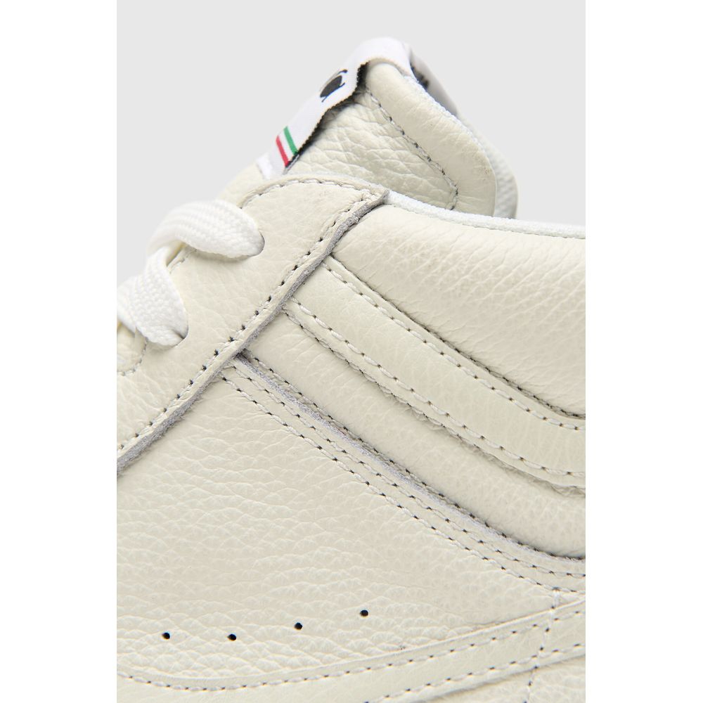 Diadora White Synthetic Leather Sneaker