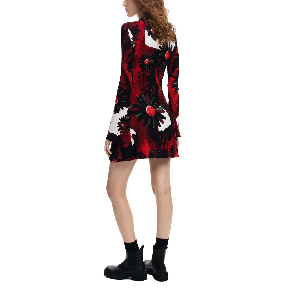 Desigual Red Viscose Dress