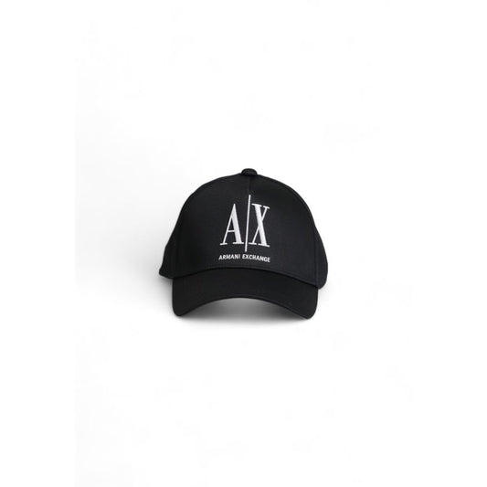 Armani Exchange Black Cotton Hats & Cap