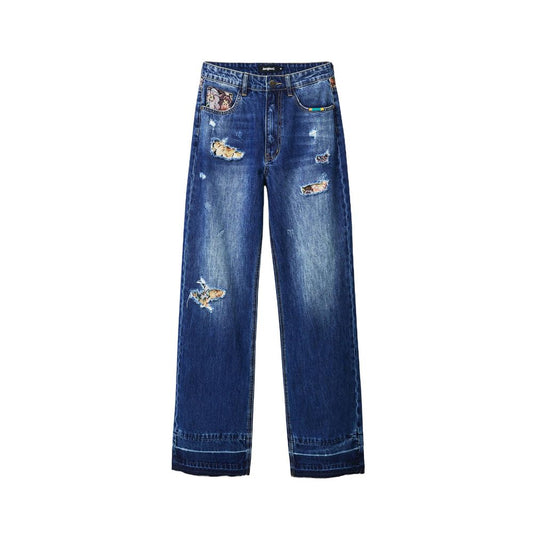 Desigual Blue Cotton Jeans & Pant