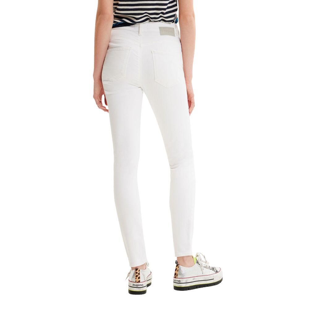 Desigual White Cotton Jeans & Pant