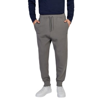 Pantaloni sport Hugo Boss gri din bumbac