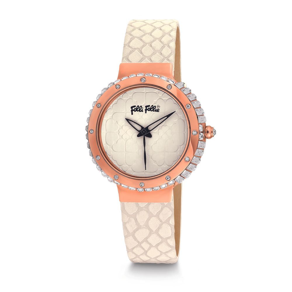 Folli Follie White Leather Watch