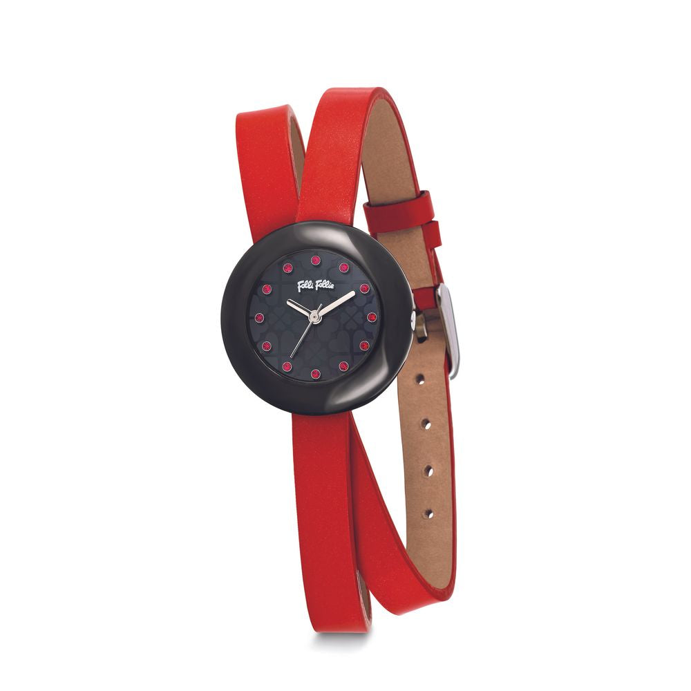 Folli Follie Red Leather Watch